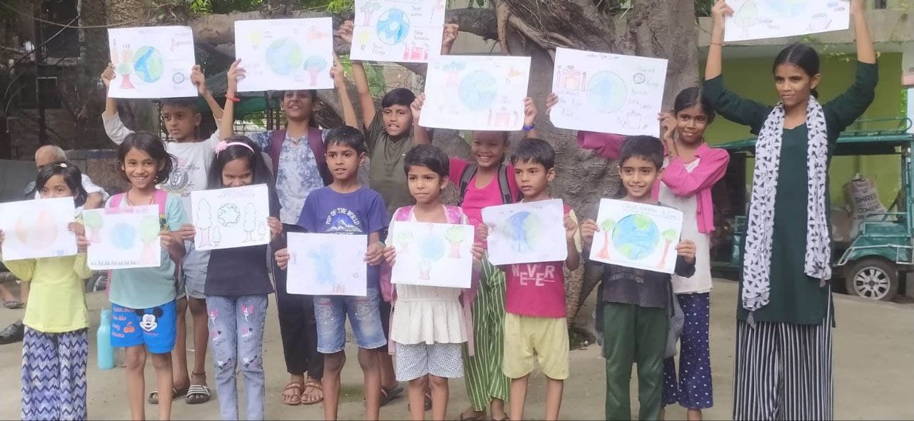 Children participating in educational activities